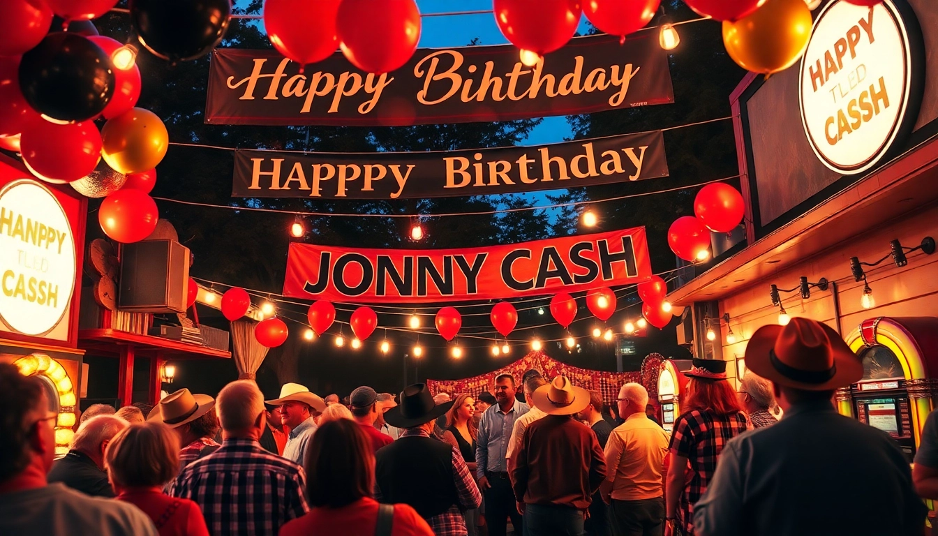 Celebrating Johnny Cash's legacy at johnnycashbirthday.com with a festive birthday event.