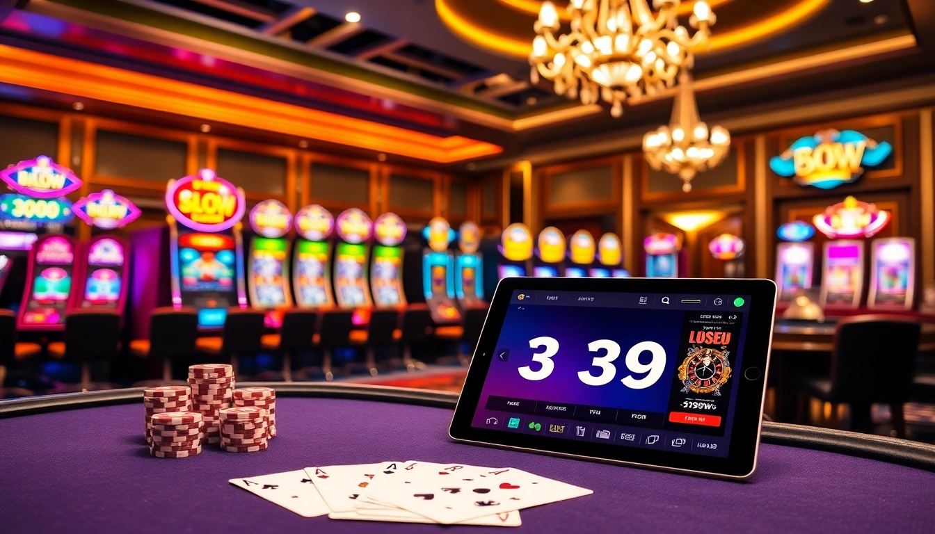 Experience the thrill of gambling on 399W with exciting casino visuals including roulette and poker.