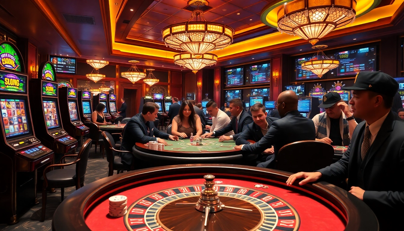 Experience the thrill of 399W with vibrant poker tables and dazzling slot machines.